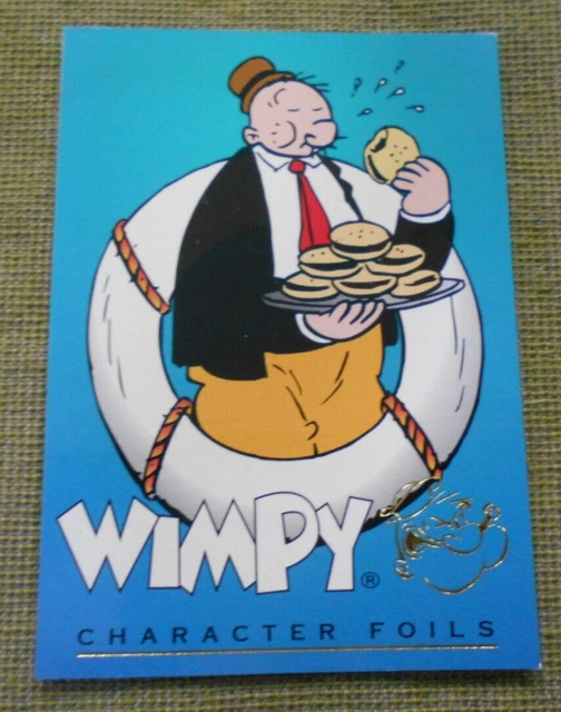1994  Popeye Character Foils Chase Card -  Cf4  Wimpy