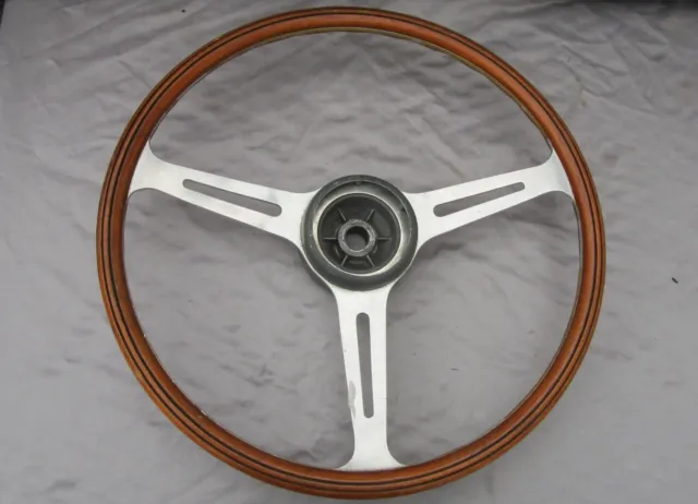 Vintage Real Wood Steering Wheel Saab 95 96 Monte Carlo REAL DEAL Hot Rod Custom
