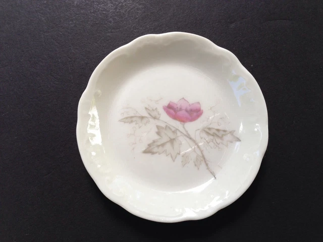 OP Co Syracuse China SY1126 Pink Yellow Flowers Gray Leaves - TEA BAG REST