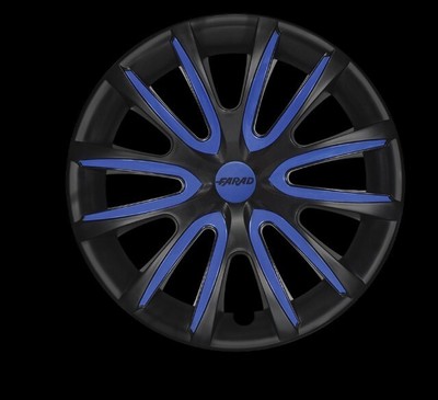 FARAD Copricerchi auto universali FARAD coppa borchia ruota nero inserti nero 14" 