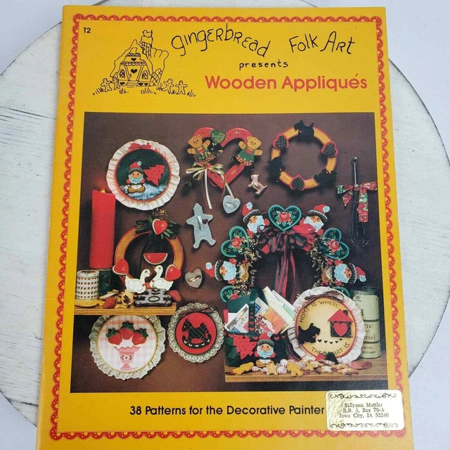 Revista de pintura de patrones de apliques de madera 1984 pan de jengibre