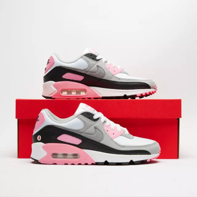 NIKE Air Max 90 Women's White/Pink/Grey SIZE 6 Trainers