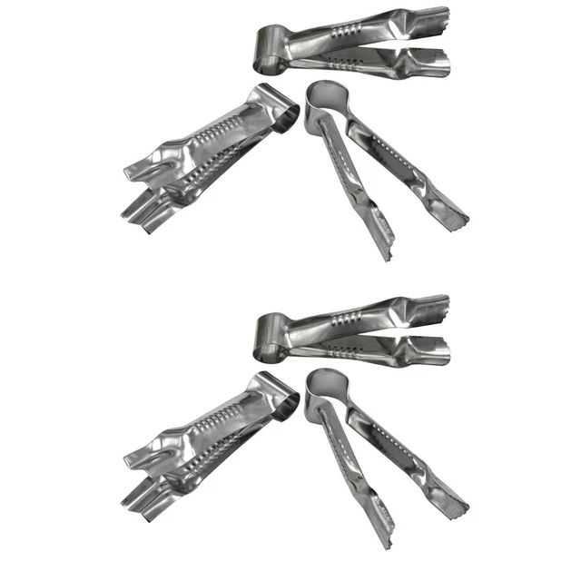 6 pz clip in pizzo per torta in acciaio inox morsetto fondente curva crimpante