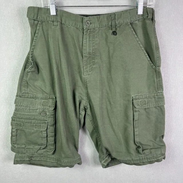 Boy Cub Scouts of America Switchback Cargo Shorts Youth 32 Green Cotton Blend
