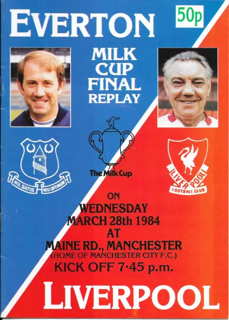 EVERTON  v.  LIVERPOOL.   Milk Cup FINAL Replay.  1983/84