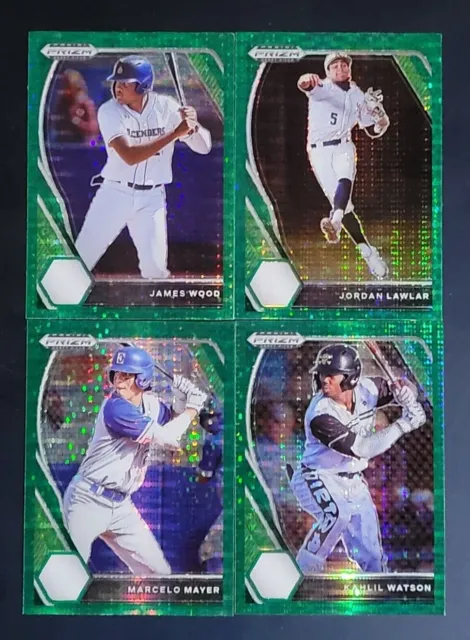 2021 Panini Prizm Draft Picks Baseball GREEN PULSAR PRIZMS You Pick the Card