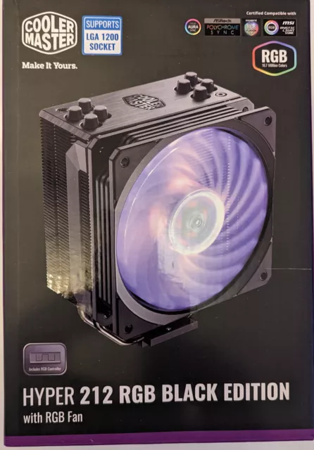 CoolerMaster CPU Kühler Hyper 212 RGB Black Edition