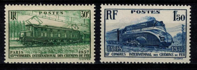 France timbre Congré international des chemins de fer N° 339 et 340 Neuf ** MNH