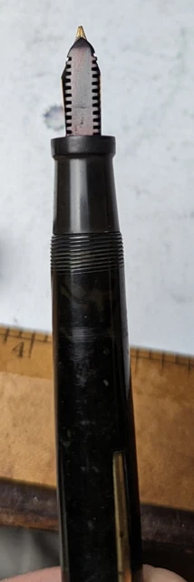 Carter's 5117 blue vintage fountain pen oversized 14k gold nib 4