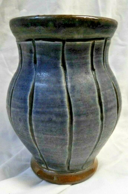 Studio Keramik Urnenvase Diane Rosenmiller Porzellan Ton blau Alfred University 6