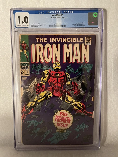 Iron Man 1 Cgc 1.0 Origin Of Iron Man Retold Marvel 1968