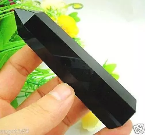 1pcs 90-120MM Natural obsidian Quartz Crystal single Terminated Wand Healing 3