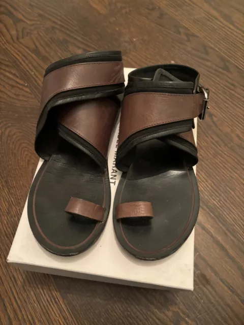 ISABEL MARANT Johen Leather And Canvas Sandals In Black - Size 40