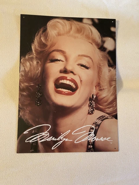 Marilyn Monroe Metal Tin Sign Wall Poster with signature 13" x 17" new vintage