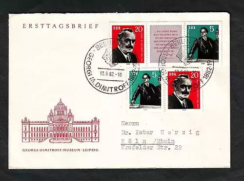 DDR  Nr. WZd31  als FDC (DA25)