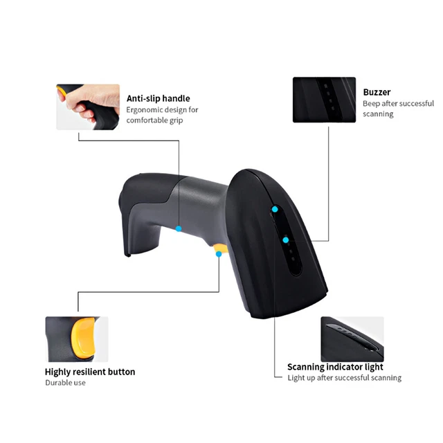 1D/2D/QR CODE READER Scanning Usb Wired Barcode Scanner GFL £24.38 ...