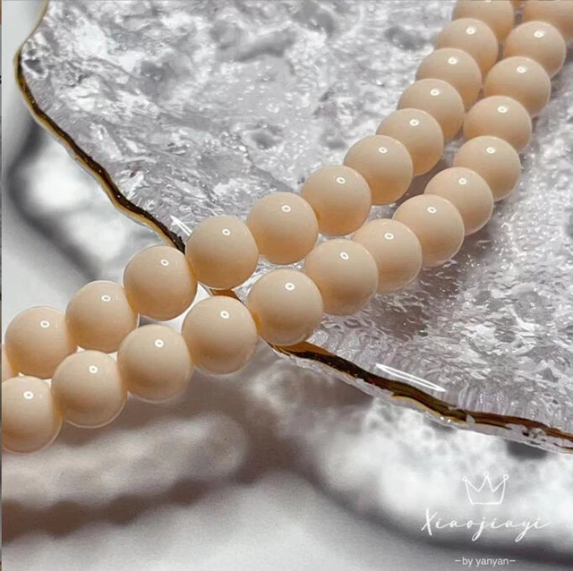8mm SGlass Porcelain Jade Solid Color Light Beads Bracelet
