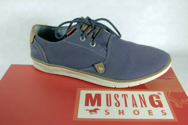 Mustang Sneakers Scarpe con Lacci Scarpe da Ginnastica Scarpe Basse Blu Nuovo