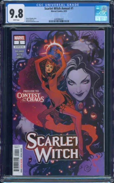 Scarlet Witch Annual #1 CGC 9.8 White Pages Dauterman Cover A Marvel 2023