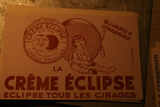 Ancien buvard publicitaire Crème Eclipse A la cire