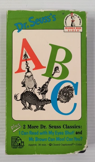 DR SUESS'S ABC, Beginner Book Video, Children Animated Video, VHS £3.61 ...