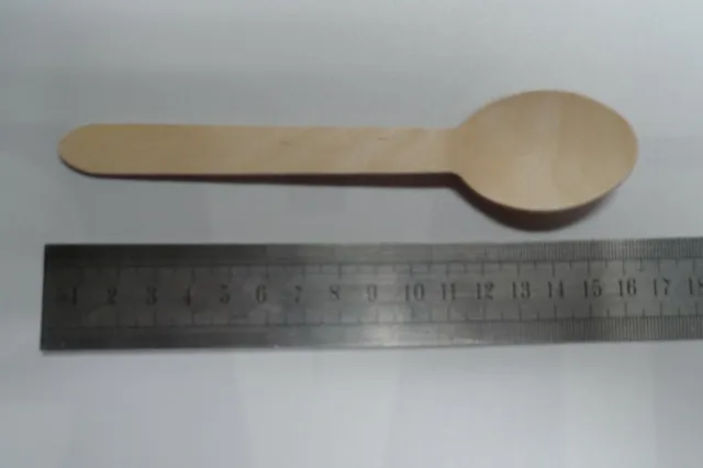 Disposable Wooden Spoons Bulk 100 X Environmentally Friendly Catering | Hyt