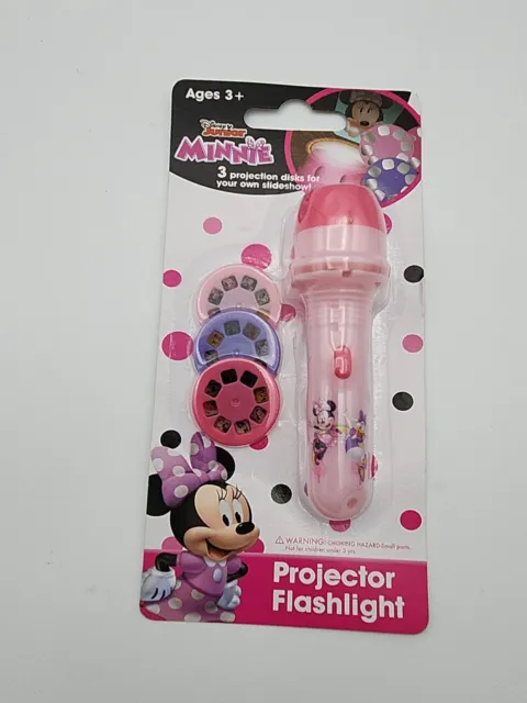 Disney Junior Minnie Mouse Projector Flashlight With 3 Projection Disks