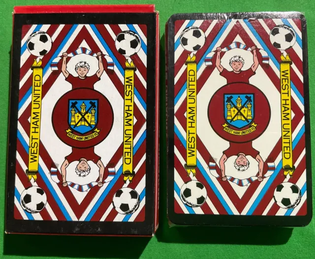 Old ** WEST HAM UNITED FC LOGO ** Playing Cards FOOTBALL CLUB Soccer HAMMERS