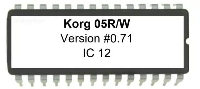 Korg 05r/W - Version #07.1 Firmware Upgrade Update Eprom 05RW
