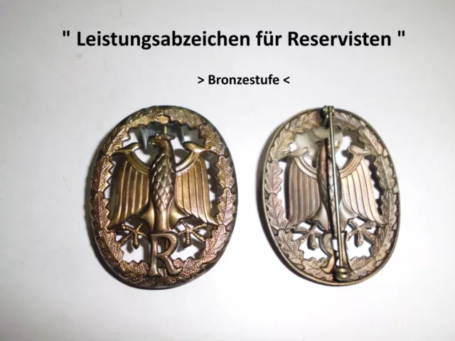 " Leistungsabzeichen   R   für Reservisten    "   BW/Marine/LW - BRONZESTUFE