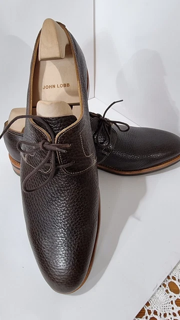 JOHN LOBB, DRIFT Moorland Grain Rasp Burnt Umber Shoes. Size 8,1/2E. £ ...