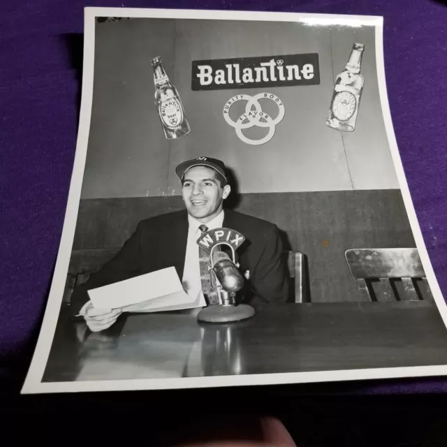 Vintage Original Phil Rizzuto New York Yankees Ballantine Beer Photo