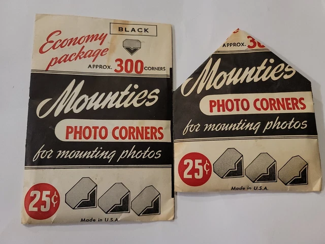 X2 de colección Mounties esquinas de montaje rojo álbum de recortes fotografía artesanías