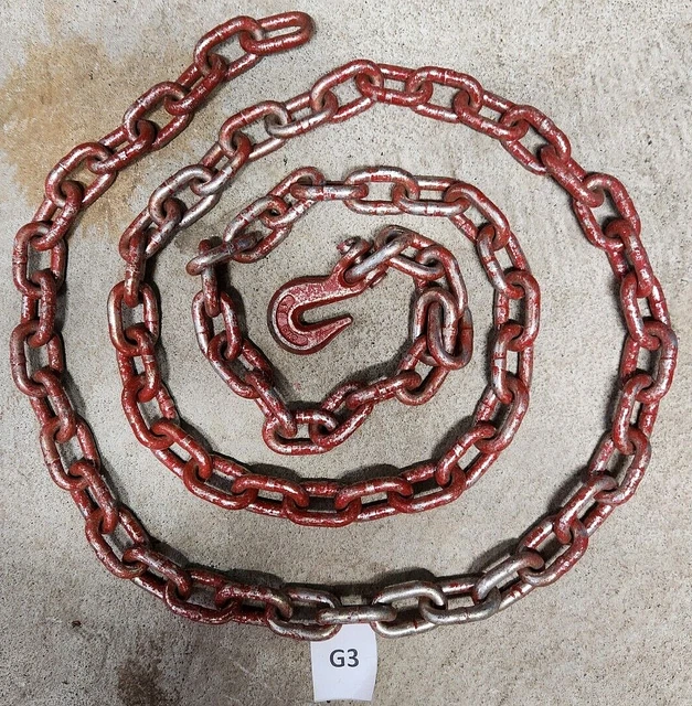 5/16" X 8' Heavy Duty Tow Chain Automotive Truck Towing Log Chain G3