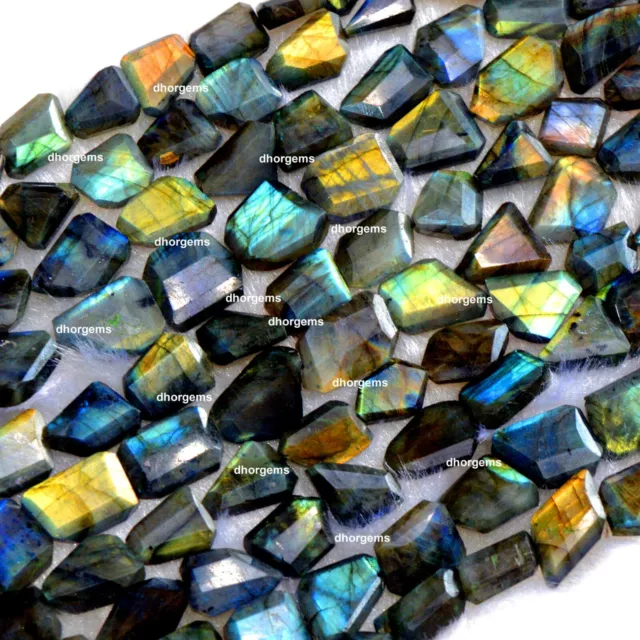 22 strands 13" labradorite faceted tumble beads crystal beads gemstone strands