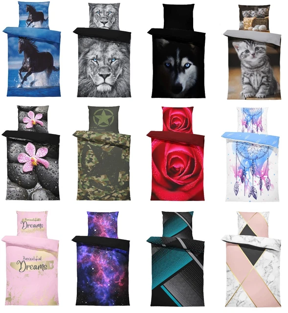 MOXINO 3D Giraffe Bettwäsche - Lustiges Kinderset 135x200 Cm Mit Kissenbezug (2-teilig, Mikrofaser)