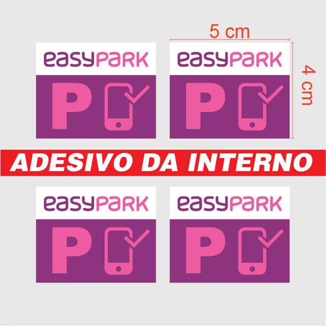 EASYPARK Vignette Parcheggio - 4 Adesivi Per Auto, Rimovibili E Resistente UV - Foto 4