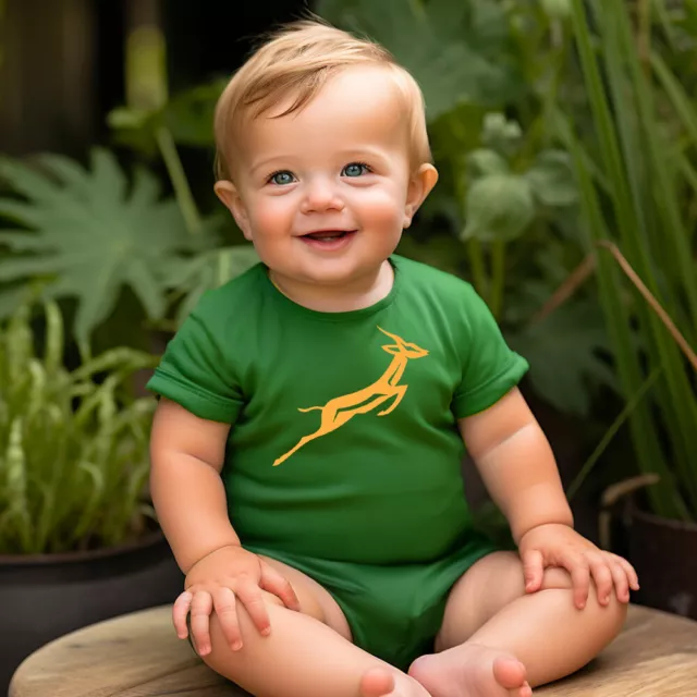 Springbok Baby Vest - Rugby Logo South Africa African Birthday Christmas Gift