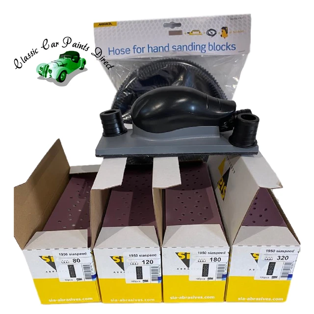 HAND SANDING BLOCK Kit Mirka Hose, FMT 2062 Block & SIA Abrasive