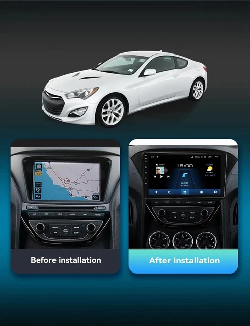 ANDROID 15 FOR Hyundai Genesis Coupe GPS autoradio radio Carplay 2013 ...
