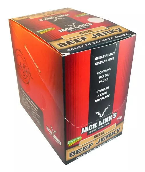 Jack Links Beef Jerky BBQ (10 x 50g in a Display Unit)