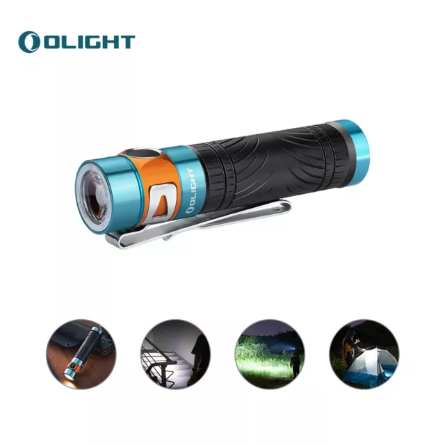 Olight Baton 3 Pro 1500LM Rechargeable EDC Torch with Two-Way Clip - Roadster