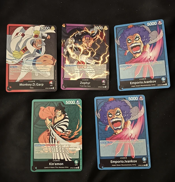 ONE PIECE CARD Game TCG Paramount War OP02 Leaders Card Lot Garp