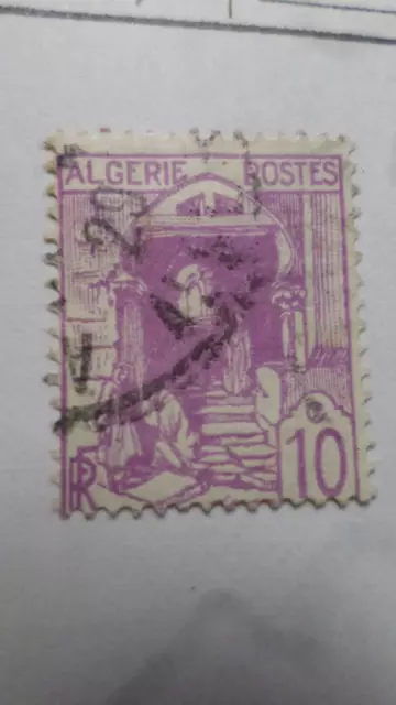 Ex Kolonien Frankreich Algerien Briefmarke 38 Ansicht Algier Entwertet