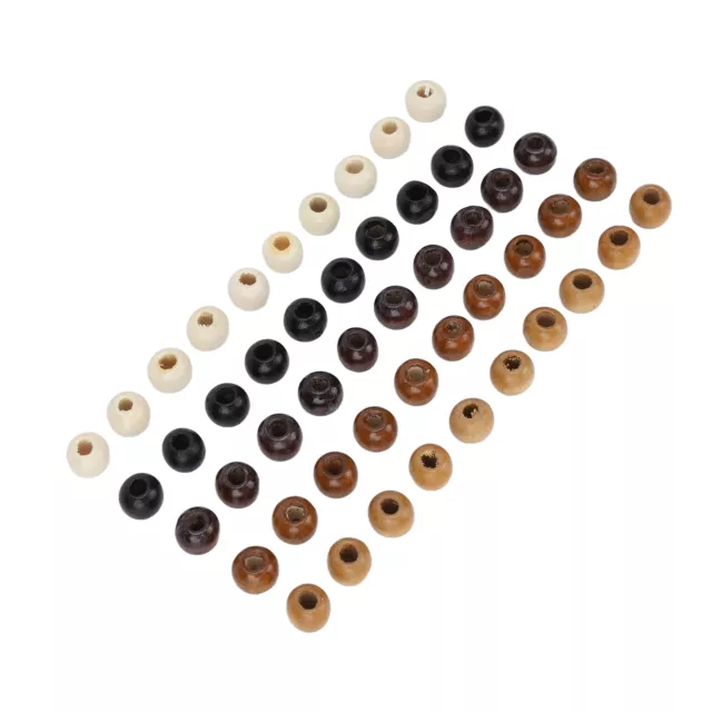 50pc Wooden Beard Bead DIY Elegant Dreadlocks Beads Pendant For Hair Braide ECA