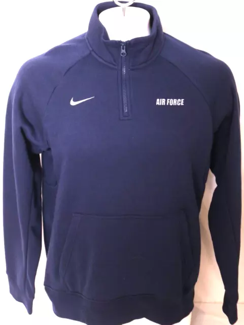 NEW United States USAF US Air Force Falcons Nike Blue 1/4 Zip Sweatshirt Men's L