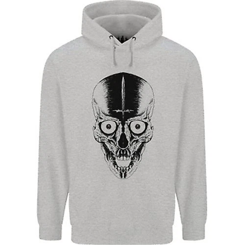 Skull With a Sword Gothic Heavy Metal Rock Mens 80% Cotton Hoodie