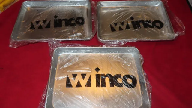 Winco Alpx-1013 Quarter Size Aluminum Sheet Pan (3) 9.5"X13" New
