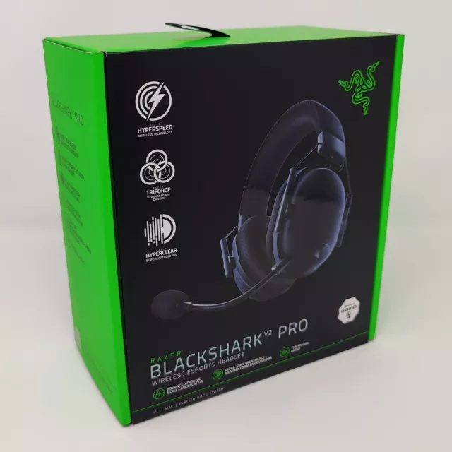 Razer BlackShark V2 Pro Gaming Headset kabellos Over-Ear Bluetooth Schwarz NEU
