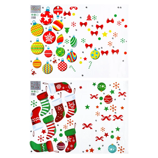 PVC Weihnachtsfensteraufkleber Weihnachtsmann Abziehbilder Winter